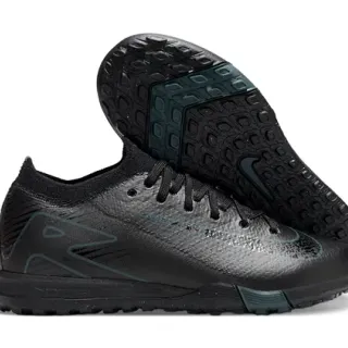 Nike Black Blue Synthetic Upper Teal Accent Lines Indoor Soccer Shoes