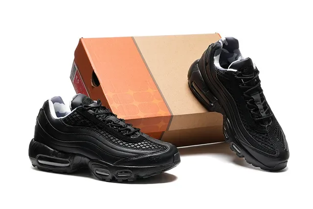 Nike Black Gold Mesh And Synthetic Upper Embroidered Logos Lifestyle Sneakers 2