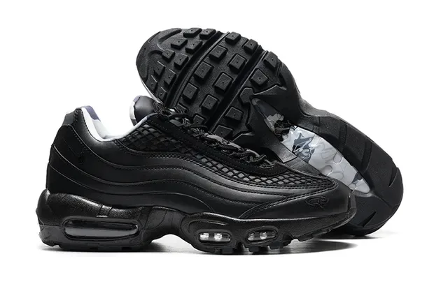 Nike Black Gold Mesh And Synthetic Upper Embroidered Logos Lifestyle Sneakers 4