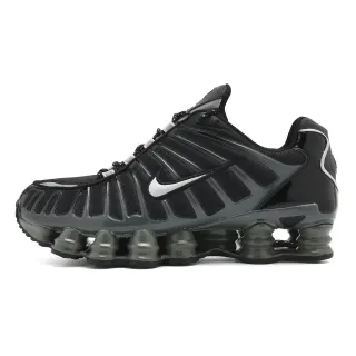 Nike Black Gray Ribbed Synthetic Cage Upper Translucent Shox Column Midsole Lifestyle Sneakers