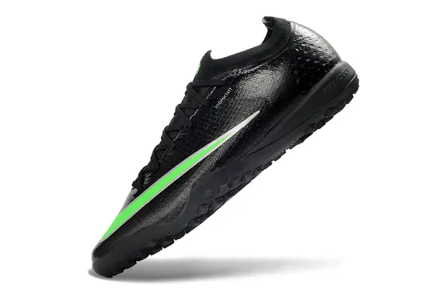 Nike Negro Verde Low-Cut Atomknit Upper Turf Zapatos de Fútbol 3