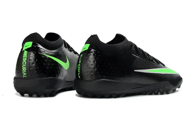 Nike Negro Verde Low-Cut Atomknit Upper Turf Zapatos de Fútbol 5