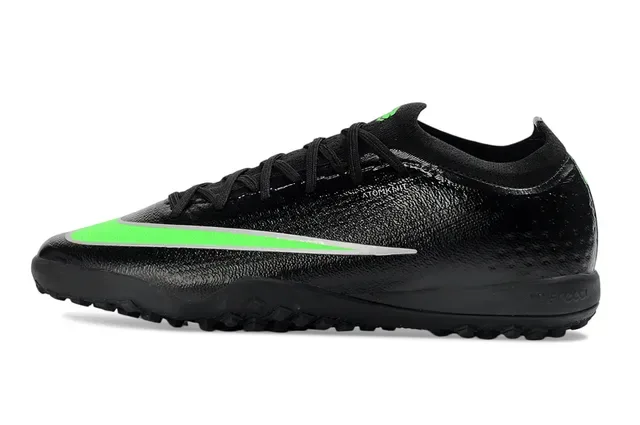 Nike Negro Verde Low-Cut Atomknit Upper Turf Zapatos de Fútbol 7
