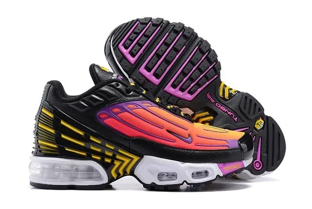Nike Black Multicolor Layered Synthetic Cage Gradient Color Blocking Lifestyle Sneakers 1