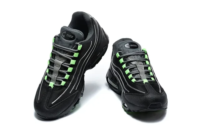 Nike Black Silver Layered Mesh And Synthetic Upper Metallic Panel Lifestyle Sneakers 4