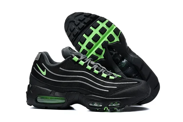 Nike Black Silver Layered Mesh And Synthetic Upper Metallic Panel Lifestyle Sneakers 7