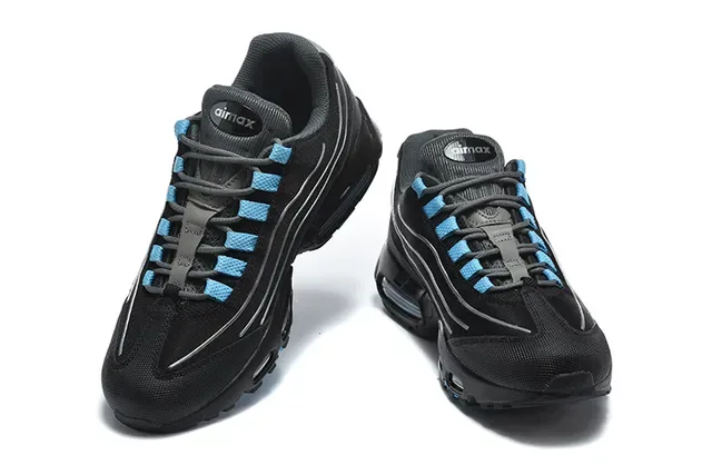 Nike Black Silver Layered Mesh And Synthetic Upper Metallic Panel Lifestyle Sneakers 15