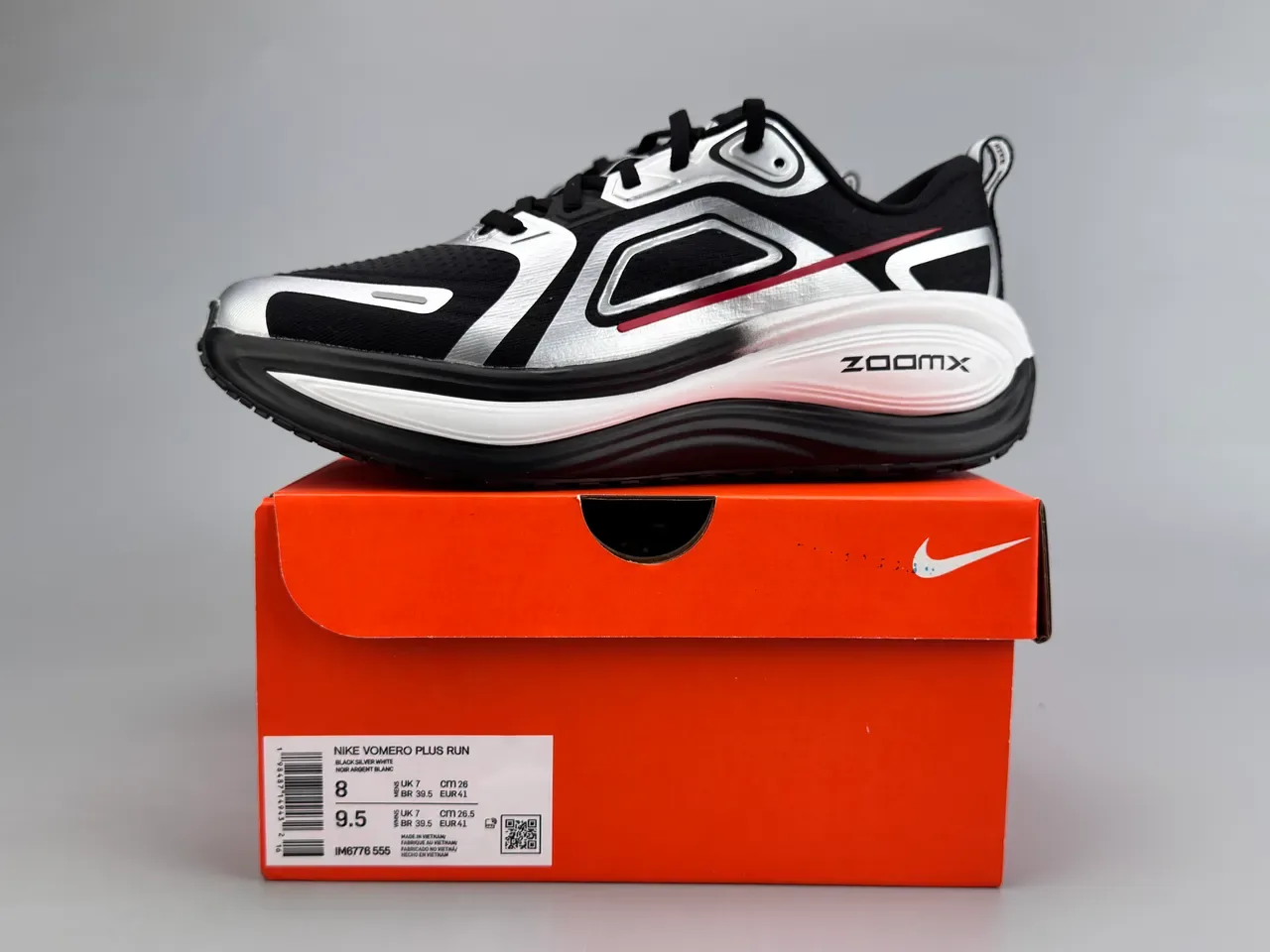 Nike Black White Layered Wave-Shaped Synthetic Cage Open Mesh Upper Sneakers 4