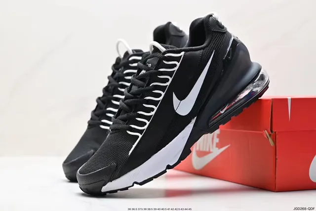 Nike Black White Mesh Upper Visible Air Unit Lifestyle Sneakers 4