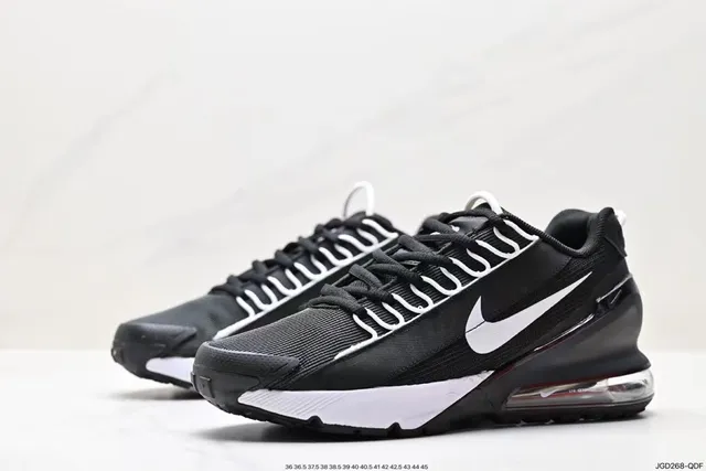 Nike Black White Mesh Upper Visible Air Unit Lifestyle Sneakers 7