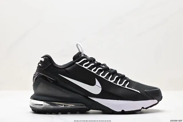 Nike Black White Mesh Upper Visible Air Unit Lifestyle Sneakers 9