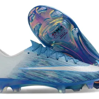 Nike Blue Multicolor Flyweave Upper Iridescent Air Zoom Sole Firm-Ground Soccer Shoes