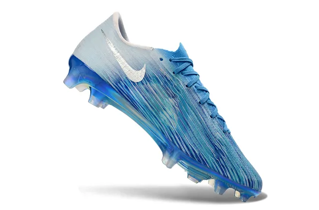 Nike Blue Multicolor Flyweave Upper Iridescent Air Zoom Sole Firm-Ground Soccer Shoes 4