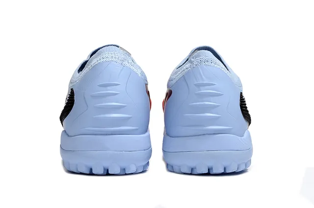 Nike Chaussures de football pour pelouse artificielle bleu orange à coupe basse avec upper en maille et overlay de cage synthétique 4