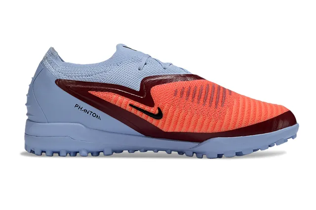 Nike Chaussures de football pour pelouse artificielle bleu orange à coupe basse avec upper en maille et overlay de cage synthétique 7