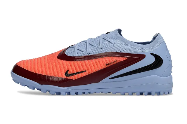Nike Chaussures de football pour pelouse artificielle bleu orange à coupe basse avec upper en maille et overlay de cage synthétique 8
