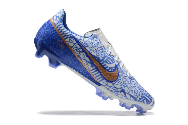 Nike Blue Orange Low-Cut Molded-Stud Cleat Graphic Upper Firm-Ground Soccer Shoes 3