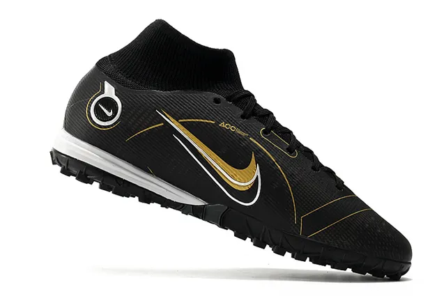Nike Bleu Orange Collet de chaussette Semelle translucide Chaussures de football turf 9