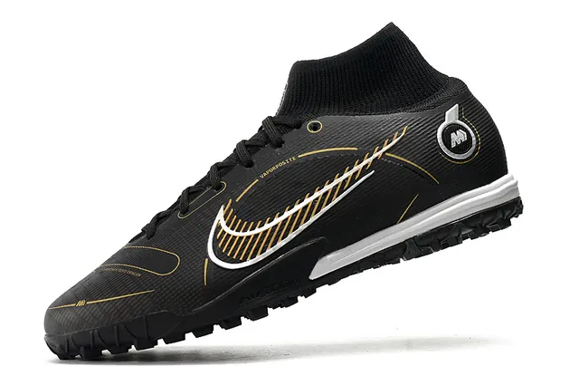 Nike Bleu Orange Collet de chaussette Semelle translucide Chaussures de football turf 10