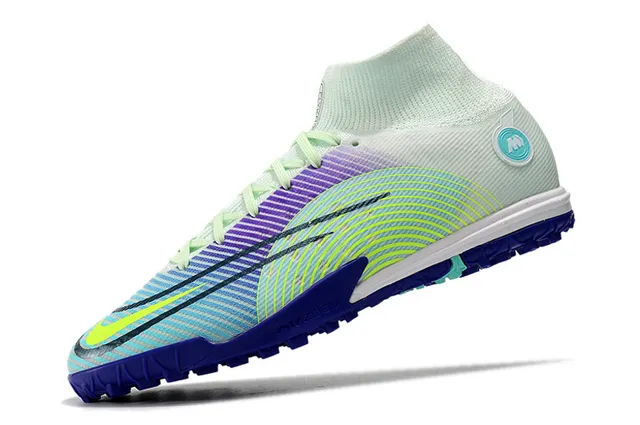 Nike Bleu Orange Collet de chaussette Semelle translucide Chaussures de football turf 17