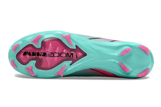 Nike Blue Pink Low-Cut Knit Upper Conical Studs Firm-Ground Soccer Shoes 6