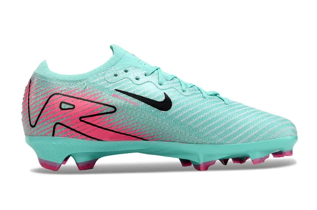 Nike Blue Pink Low-Cut Knit Upper Conical Studs Firm-Ground Soccer Shoes 7