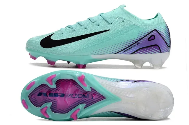 Nike Chaussures de football Bleu Violet Low-Cut Knit Upper Dynamic Graphic Overlay Pour terrain ferme 6