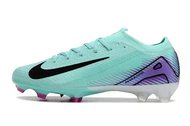 Nike Chaussures de football Bleu Violet Low-Cut Knit Upper Dynamic Graphic Overlay Pour terrain ferme 7