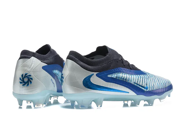 Nike Blue Transparent Knit Upper Asymmetrical Lacing Firm-Ground Soccer Shoes 5