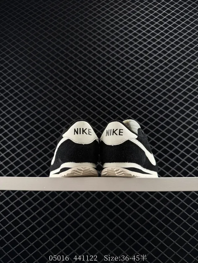 Nike Cortez Black and White Lifestyle Sneakers 3
