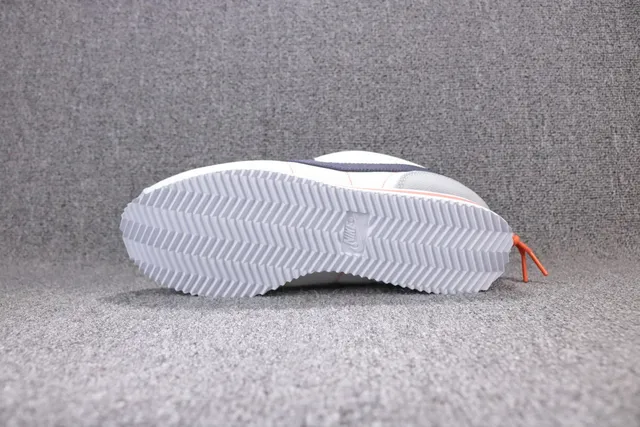 Nike Cortez Canvas White Navy Orange Lifestyle Sneakers 9