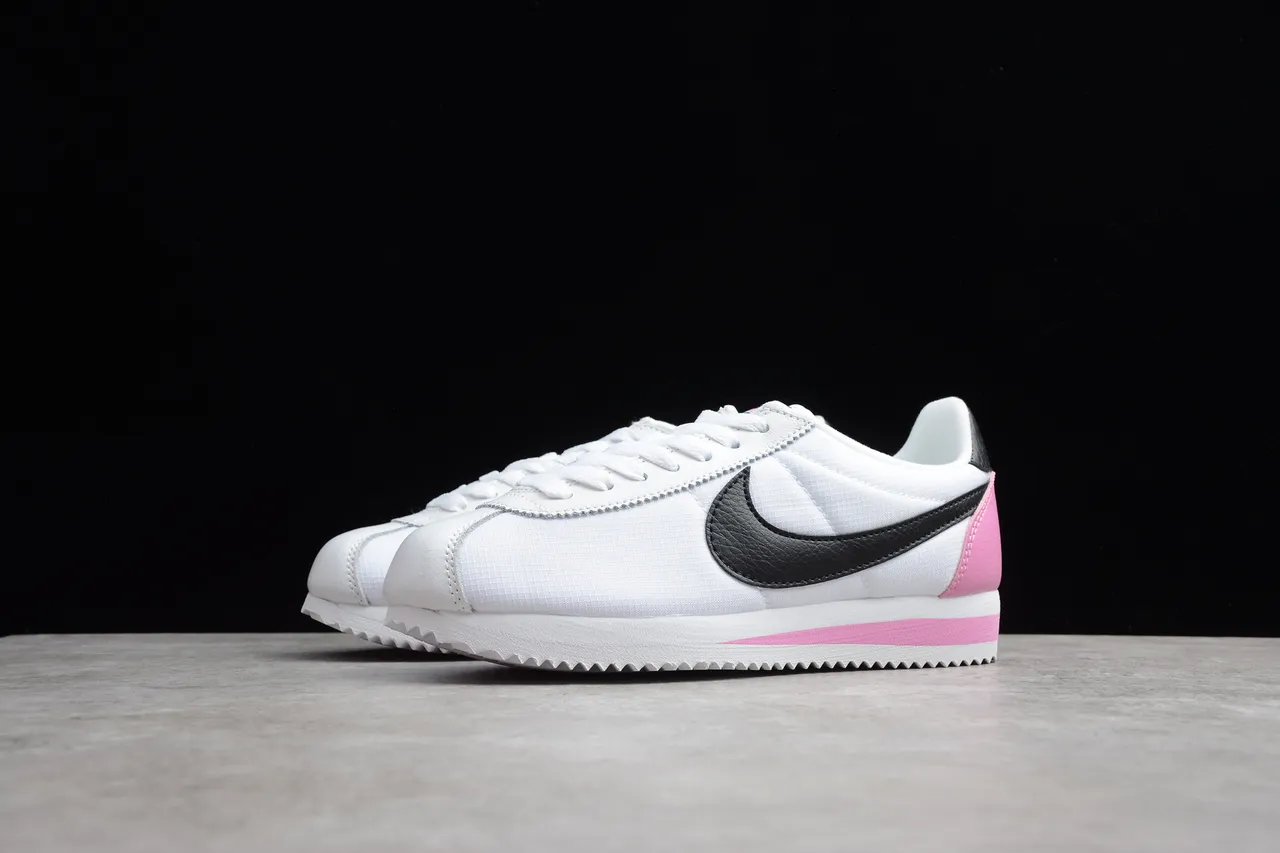 Nike Cortez White Black Pink Lifestyle Sneakers 16