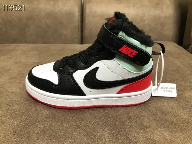 Nike Court Borough Black Orange High-Top Padded Collar Lifestyle Sneakers 4