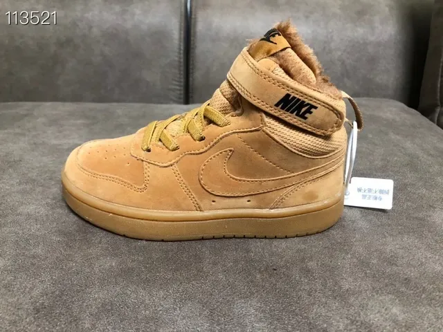 Nike Court Borough Black Orange High-Top Padded Collar Lifestyle Sneakers 6