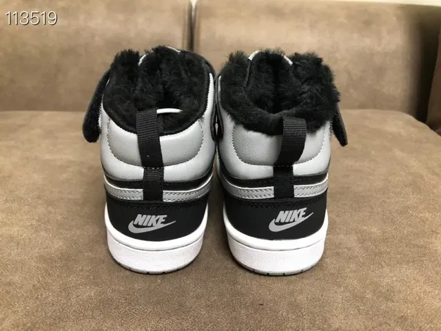 Nike Court Borough Black Orange High-Top Padded Collar Lifestyle Sneakers 21