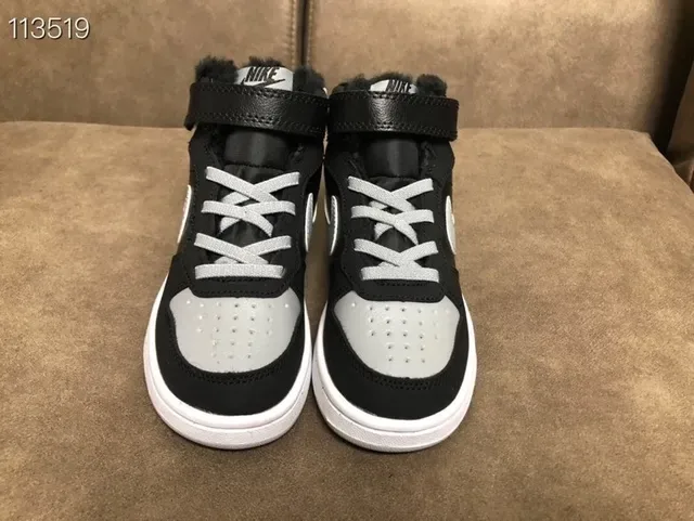 Nike Court Borough Black Orange High-Top Padded Collar Lifestyle Sneakers 22