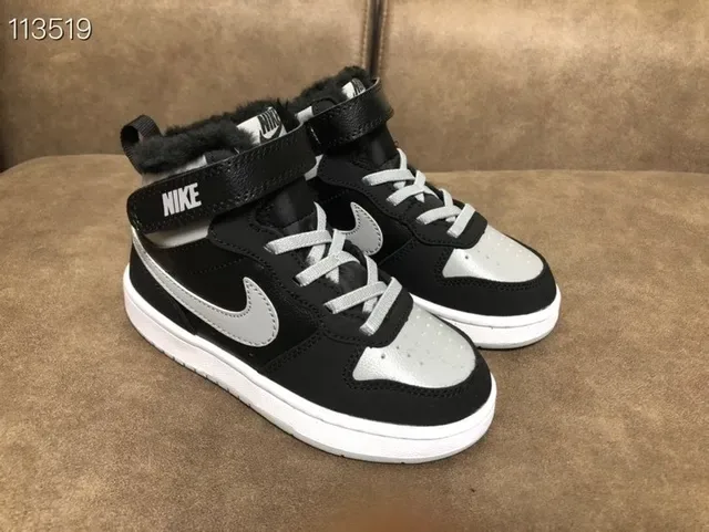 Nike Court Borough Black Orange High-Top Padded Collar Lifestyle Sneakers 23