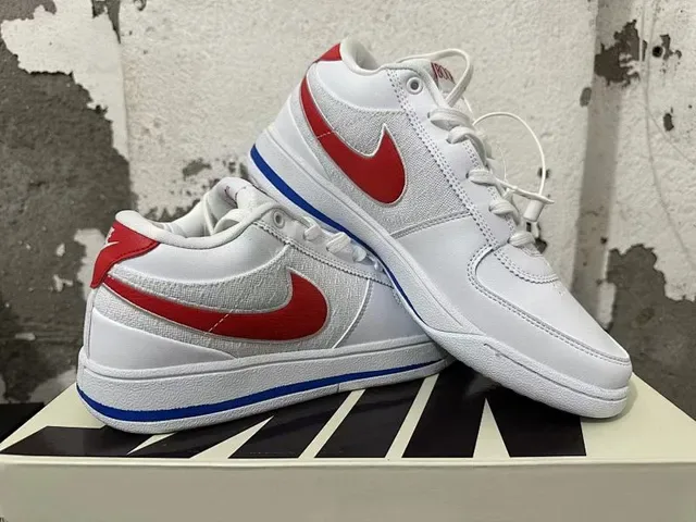Nike Court Legacy Low White Red Blue Lifestyle Sneakers 2