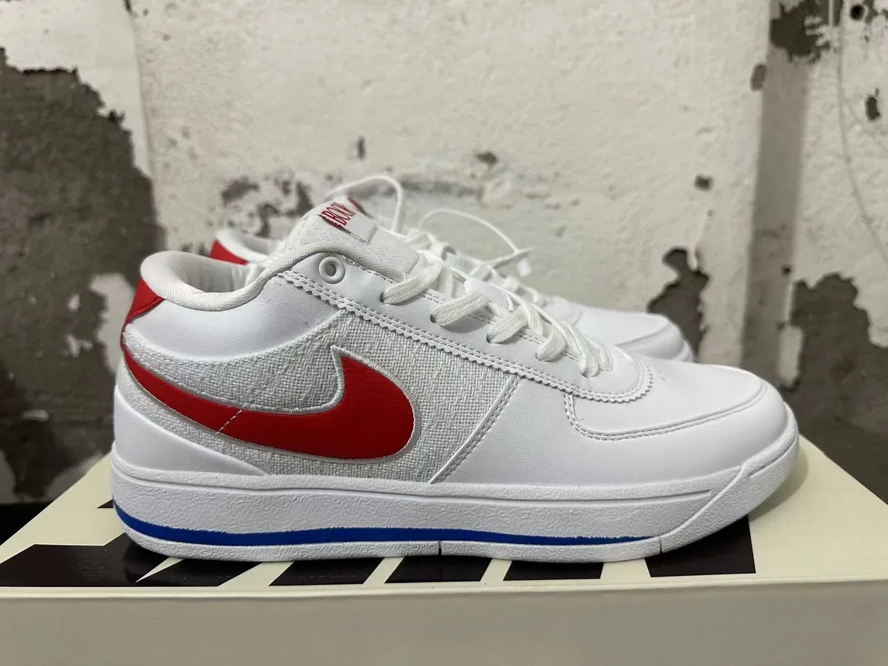 Nike Court Legacy Low White Red Blue Lifestyle Sneakers 5