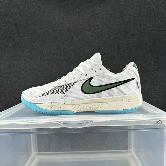 Nike Court Legacy White Green Houndstooth Mesh Lifestyle Sneakers 2