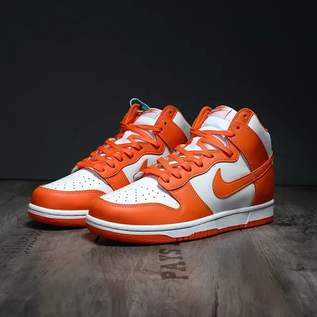 Nike Dunk High White Orange Lifestyle Sneakers 3