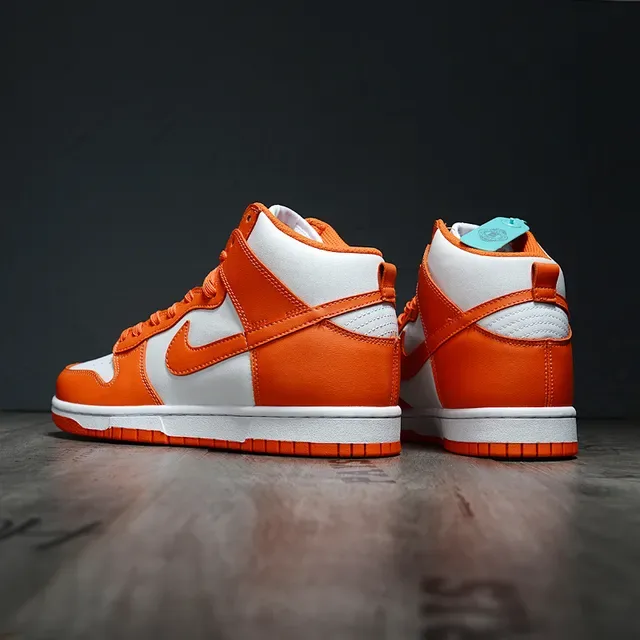 Nike Dunk High White Orange Lifestyle Sneakers 4