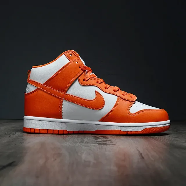Nike Dunk High White Orange Lifestyle Sneakers 6