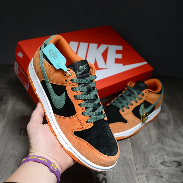 Nike Dunk Low Black Orange Green Lifestyle Sneakers 2