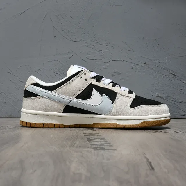 Nike Dunk Low Black White Silver Gum Lifestyle Sneakers 6