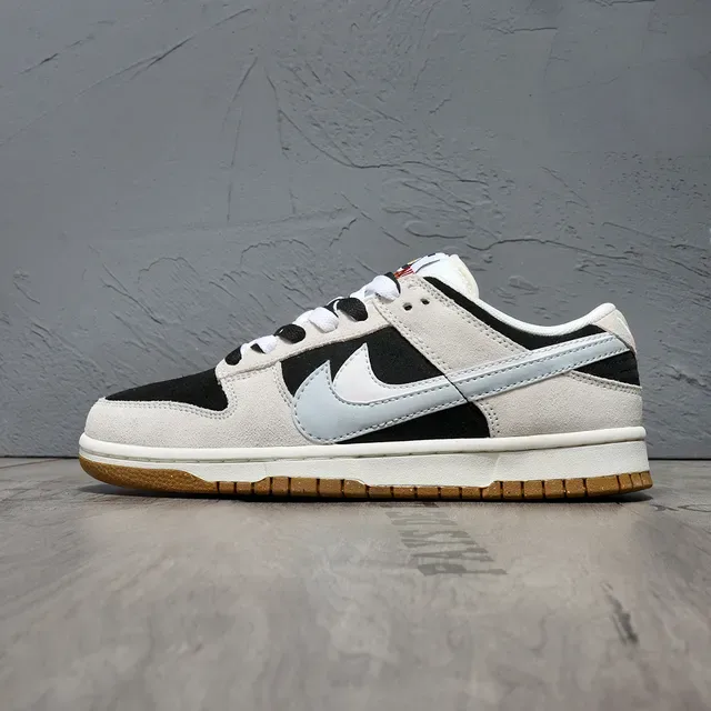 Nike Dunk Low Black White Silver Gum Lifestyle Sneakers 7