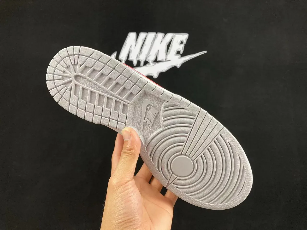 Nike Dunk Low Gray White Red Lifestyle Sneakers 8