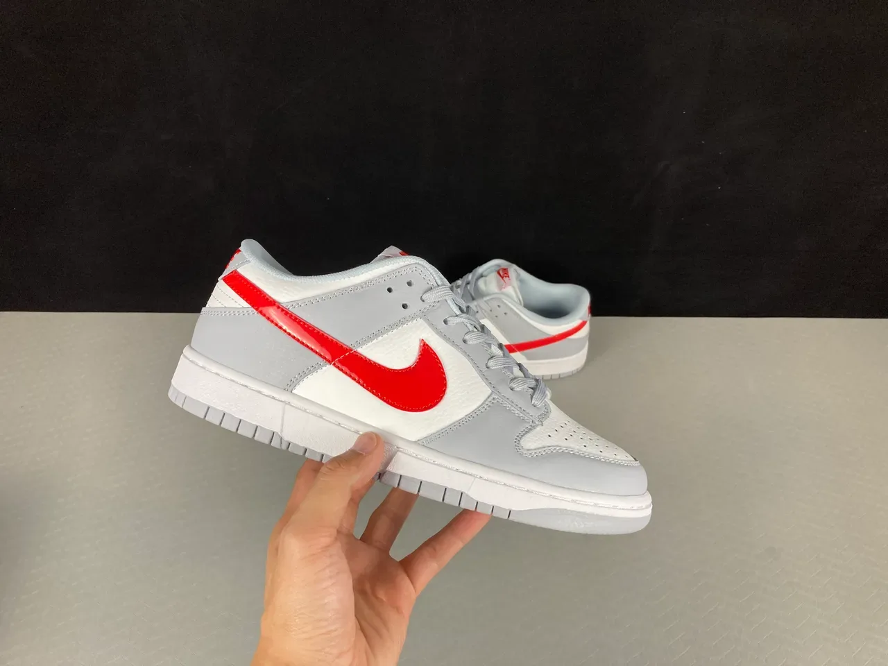 Nike Dunk Low Gray White Red Lifestyle Sneakers 18