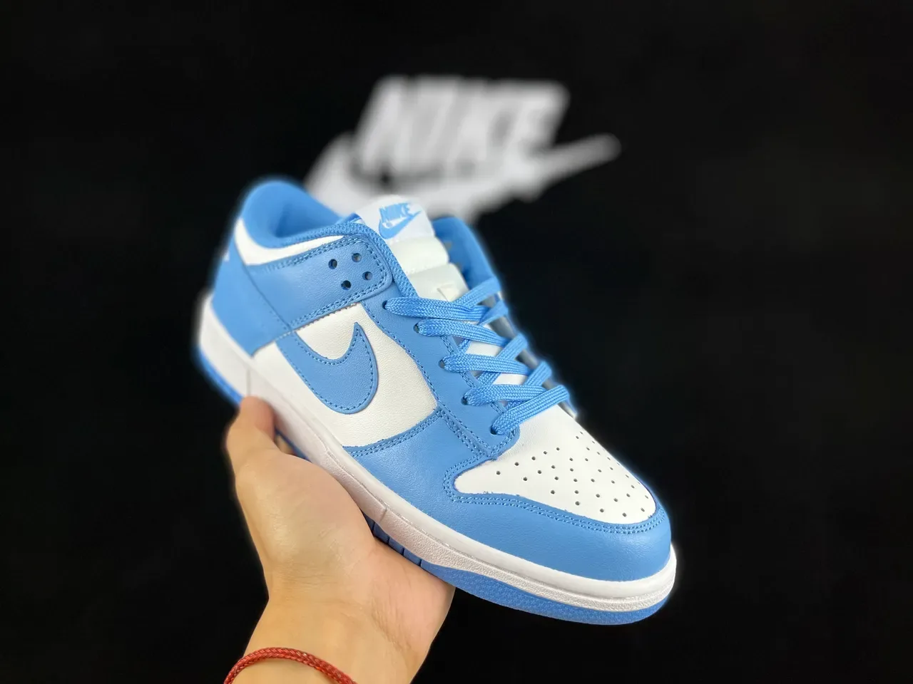 Nike Dunk Low Light Blue and White Lifestyle Sneakers 2