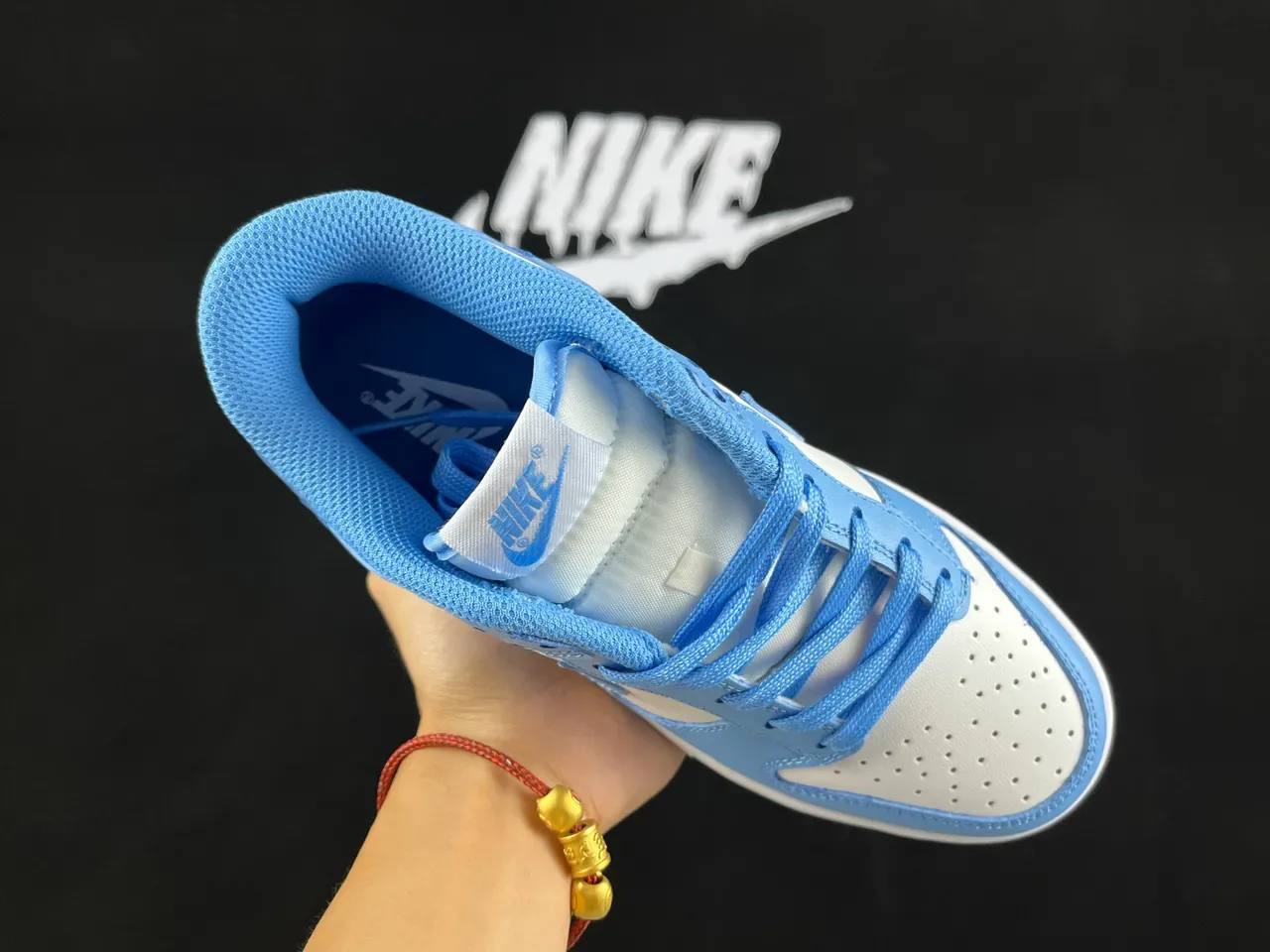 Nike Dunk Low Light Blue and White Lifestyle Sneakers 8